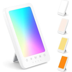 RICIAL Daylight Lamp - 5 Brightness Levels, 11 Colours, Sunlight Lamp without UV, Mood Light, 4 Timer & Memory Function, Light Therapy Lamp