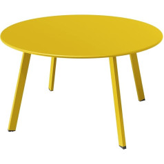 Grand patio Coffee Table, Side Table, Outdoor Table, Balcony Table, Easy Assembly, Side Table for Outdoor, Indoor, Living Room, Office (Sulphur Yellow)