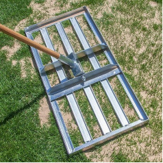 SattesGrün 75 x 35 cm Professional Lawn Squeegee for Sand Pulling Leveling Rake Surface Leveler Lawnleveling (without Handle)