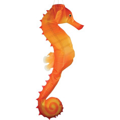 In the Breeze 13.225.8 cm Seahorse 3D Windsock - Realistic Sea Life Windsock for Homes, Gardens, Classrooms with Bright Printed Graphics