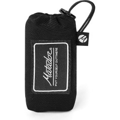 Matador Pocket Blanket Mini - Black (Seats 1-2); Ultralight Picnic Blanket; Foldable Picnic Blanket for Dry Sitting; Beach Blanket Sand-Free & Hiking Blanket for Concerts, Hiking, Camping