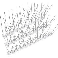 ONECE 3.3 m Stainless Steel Pigeon Repellent Spikes (Pack of 10), Pigeon Spikes, Bird Protection, Against Birds, Crows and Woodpeckers