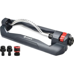 94114-EDAMZ 18 Nozzles Oscillating Sprinkler -4000 m² with Quick Connector and Adapter Set