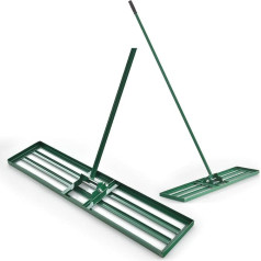 SOARS Lawn Squeegee, Lawn Levelling Rake with 170 cm Ergonomic Handle, Lawn Rake Made of High-Quality Metal, Ideal for Lawn Care (91 cm x 25 cm)