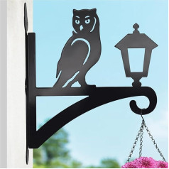Vumdua Outdoor Plant Hanger, Metal Plant Hook for Hanging Baskets, Hanging Plant Holder for Bird Feeder, Wind Chimes, Lantern, Flower Pot, Wall Mount Hanging Plant Holder (Owl &
