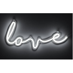 Amped & Co Love LED Neon Light Wall Decoration White 18
