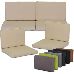 Beo Lounge Replacement for Monaco Set Groups Cushion Waterproof Set of 8/5 cm Thick Cushion, Light Beige