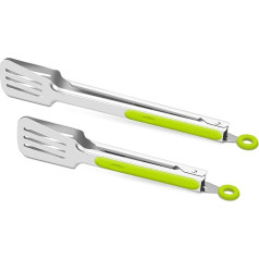 ALLWIN-HOUSEWARE W Premium 304 Stainless Steel Barbecue Turner, Heavy Duty Non-Stick BBQ Grill Cooking Kitchen Tongs 9