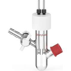 stonylab Type I Standard Electrolysis Cell Sealed Tube Design with Side Sampling Port and Side Valve Interface for Laboratory Tests in Electrochemistry and Chemical Analysis 5ml