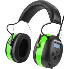 PROHEAR Ear Defenders with Radio and Bluetooth, FM/AM Resealable Earmuffs, Built-in Microphone and Noise Reduction for Weeding SNR31dB, NRR25dB