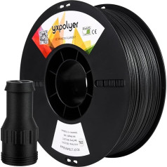 Carbon Fibre PC Filament, Robust Carbon Fibre Polycarbonate 1.75 mm PC-CF 3D Printer Filament, 1 kg/2.2 lb, Excellent Strength, Stiffness and Heat Resistance, Black 3D Engineering Material