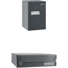 Burg-Wächter eBoxx Parcel Box for Outdoor Use, for All Standard Parcel Services, Weather-Resistant + eBoxx Parcel Box for Outdoors, for All Standard Parcel Services, Weather-Resistant, Anthracite