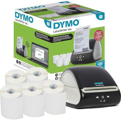 DYMO LabelWriter 5XL Label Printer Bundle, Prints Extra Wide Shipping Labels (UPS, USPS) from Amazon, Perfect for eCommerce Sellers, Includes 5 Extra Large Shipping Labels (1100 Total)