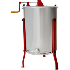 2/3/4/6 Frame Honey Extractor, Stainless Steel Beekeeping Extraction Tool, Honey Spinner Separator with Transparent Lid, Adjustable Height, Removable Swivel Handle, Apiary Centrifuge Equipment