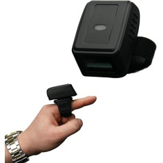 Wireless Cordless Bluetooth Finger Barcode Scanner Barcode Reader, 32-bit Decoder, Rechargable, Small size, Laser engine, 1D, Windows, Linux, Android, HD75