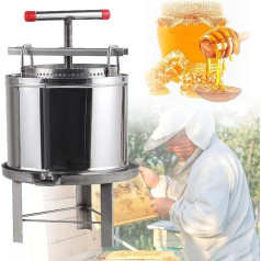 Manual Honey Extractor, Stainless Steel Honey Press Extractor Beekeeping Tool, Honeycomb Spinner Beeswax Machine, Used in Households, Restaurants, Farms, Apiaries