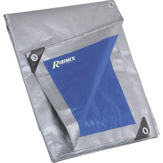Ribimex prb25008 X 12 250 gr Polyethylene 8 x 12 Tarpaulin with Eyelets, Blue