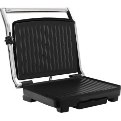 Contact Grill, 2000 W Electric Grill Non-Stick Sandwich Maker 100-250°C Stainless Steel Table Grill for Sandwiches, Toast, Steaks, Vegetables, Panini
