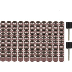 Sanding Bands Drum Sleeves Home Improvement Abrasi 12.7 mm Sanding Drum Kit 80-120 Grit Sanding Bands for Dremel Rotary Tools Acrylic Polish Remover for Nail Sanding Disc (100 Grit 100 Pieces)