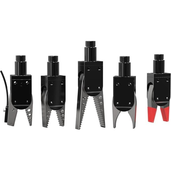 1 x Manipulator Air Pneumatic Gripper Clamp GRZ20-C/H/J/L/T PU Hose, Plastic Clip, Robot Automation Gripper Scissors (GRZ20-L)