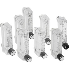 1 x 6,35 mm BSPT-Innengewinde LZM-6T Mini-Panel zur Installation von Flüssigkeit, Wasser, Gas, Luft, Acrylglas, Kunststoff, Schwimmer, Durchflussmesser mit verstellbarem Ventil (Gas 3–30 LPM)