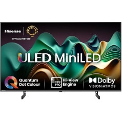 Hisense 50U6NQ 126 cm (50 Inch) TV, 4K Mini LED ULED HDR Smart TV, 60 Hz, HDMI 2.0, Game Mode Plus, Dolby Vision & Atmos, Bluetooth, Alexa Built-in, Anthracite [2024]