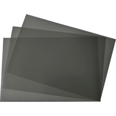 Renian Polarized Film Sheets, 21 x 15 cm, Linear Polarizing Filter, Non-Adhesive, for Education, Physics, Photography, Lighting, Pack of 3