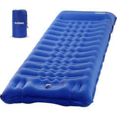 KASIMO Self-Inflating Sleeping Mat, 12 cm, Thickened Camping Mattress with Integrated Pillow, Outdoor Air Mattress, Self-Inflating with Foot Pump, Ultralight Air Cell Mat, Inflatable