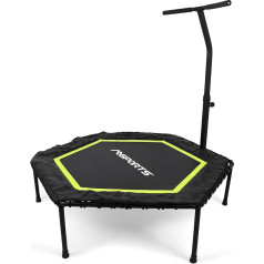 MSPORTS Fitness Trampoline Premium with Grab Rail for Indoor and Outdoor Use with Height Adjustment 150 kg Load Capacity Gym or Home