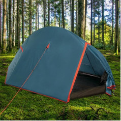 Trekking Tent 1 to 2 People Ultralight Single Rod Tunnel Tent Lightweight Quick Assembly Small Pack Size Waterproof 3000 mm WS Double Wall Hiking Backpacking Outdoor