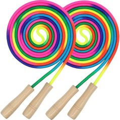 Long Skipping Rope, Pack of 2, 5 m Skipping Rope for Multiplayer, Group Rope for Children and Adults, Rope Skipping