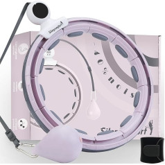 Silencomfort Smart Hula Hoop, Quiet Fitness Hoop, Adults, Hullahub with Weight Ball and Counter, 16 Knots Fit Hoop for Beginners, Weight Loss Fitness