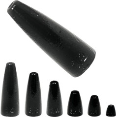 Reaction Tackle Lead Worm Weights Spherical Sinker with Embossed Size - Bass, Lead, Fishing Weights Sinkers (Pack of 25)