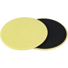 Pack of 2 Exercise Core Sliders Fitness Sliding Disc Double Sided Exercise Core Sliders Sliding Discs for Full Body Workout, Abdominal and Core Training (Yellow)