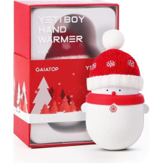 Flintronic Rechargeable Hand Warmer, 10000 mAh Pocket Warmer, Electric Portable Hand Warmer Power Bank, Double-Sided Heating for All Types of Indoor and Outdoor Activities, Snowman