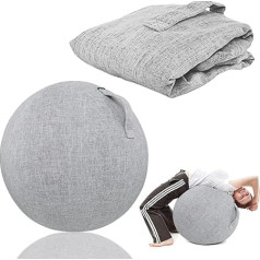 Protective Cover for Gymnastics Ball, 55 cm Diameter, Balance Ball Cover, Anti-Scratch, Gymnastics Ball Cover, Foldable Seat Balls, Fabric Cover, Lightweight Yoga Ball Cover for Pregnancy, Fitness,