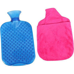Ipetboom 1 Stück PVC Warmwasserbeutel 2000 Ml Handwärmer Mit Anti Leck Funktion Ideal Für Kalte Wintertage Inklusive Handeinsatzbeutel Für Komfortable Nutzung