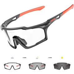 KAPVOE Photochromic Cycling Glasses, UV400 Protection TR90 Frame, Sports Sunglasses for Men and Women for Cycling