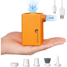 FLEXTAILGEAR MAX Pump Plus Electric Portable Air Pump with 3600mAh Battery, USB Rechargeable Air Pump for Inflating, Deflating for Camping, Pool, Air Bed, Air Mattress, Swimming Ring
