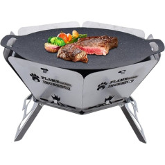 Pruojhw Tragbarer Campingkocher, Lagerfeuer-Grill | Sechseckige Campinggrills | Robuster Feuerstellengrill, Grill, Lagerfeuer-Holzofen zum Kochen im Freien, Lagerfeuer, Terrasse, Hinterhof