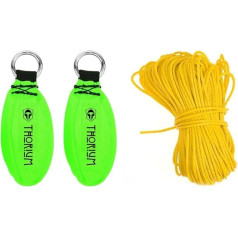 THORIUM Throwing Bag Forestry Accessories Slingshot Bag - 12 oz and 16 oz (450 g) Green Throwing Bag and 45 m Long Throw Line
