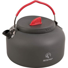 REDCAMP 1.4L Medium Outdoor Camping Kettle Aluminium Water Pot with Carry Bag, Compact Lightweight Tea Kettle