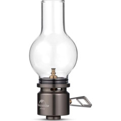 Naturehike Camping Lantern Glass, Fuel Canister, Camping Lights, Propane Gas Lanterns, Butane Gas Light Lantern Outdoor for Camping, Picnic, Emergency, with Storage Bags and Small