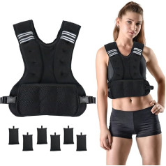 Weight Vest, Adjustable Weighted Vest for Men and Women, Iron Sand Weighted Vests for Running Training, Crossfit, Calisthenics, Jogging, Walking, Gym, Strength Training