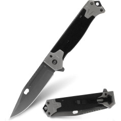 FOCUHUNTER Folding Knife 3CR13 Stainless Steel 3.86 in Blade G10 Handle Pocket Knife Utility Knife with Clip Sharp Small Outdoor Survival Camping Hiking