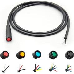 HUDAMZKY Ebike Extension Cable Julet Female Plug 2/3/4/5/6 Pin Ebike Extension Connector Waterproof Plug for Electric Bike Display Throttle Pas Ebike Parts Extend Cable (2 Pin Female)