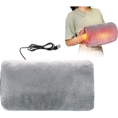 Unisex Winter Hand Warmer and Arm Heated Rechargeable Plush Hand Guard Warm Electric with USB Fast Heating Cuff Gift for Birthday Christmas