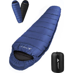 Forceatt Winter Sleeping Bag, -7 °C to 20 °C (1.8 kg ~ 2.4 kg/210 x 80 cm) Mummy Sleeping Bag, Lightweight, 4 Seasons, Water-Repellent Sleeping Bag, Small Pack Size for Backpacking, Camping, Hiking