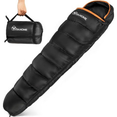 YITAHOME Sleeping Bag for 3-4 Seasons, Summer Sleeping Bag for Outdoor, Camping, Trekking, Travel, Mummy Sleeping Bag Adult with Anti-Clamping Zip, 1890 g