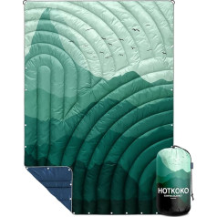 hotkoko Camping Blanket Lightweight Puffy Printed Camping Blanket Packable Outdoor Blanket for Camping, Travel, Stadium, Hiking, Picnics
